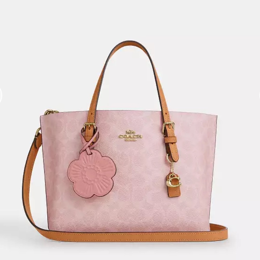 NWT Coach! Mollie Tote Bag 25
In Signature Canvas With Charms 🌸 - Picture 1 of 11